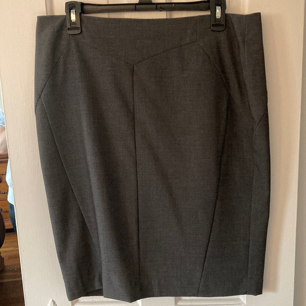 Gray Pencil Skirt